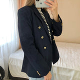 PUWD Casual Women Suits 2021 Autumn Winter Clothing Girls Blazer Long-sleeved Female Jacket Trousers Office Ladies Two-piece