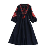 Gentle Wind V Collar Horn Sleeves With Waist Swing Lotus Leaf-Side Dress Female Pendant