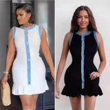Women's Explosive Cowboy Tuxedar Side Knitted Short-Sleeved Vest