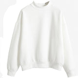 Kintted Autumn Simple Casual Sweatshirt O-Ncek Casual Pullovers Spring Long Sleeve Loose Solid Outwear Tops Size