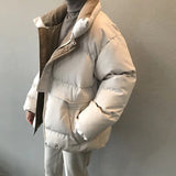 Winter New Style Solid Cotton-Padded Jacket Women Oversize Bread Stand-Up Collar Thick Warm Causal Chic Coat Parka
