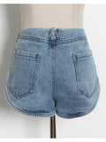 Patchwork Hot Sexy Denim Shorts For Women Fake Two Pieces Streetwear Shorts Female 2022 Summer Fashion New