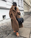 lamb wool fur coat christmas sweater women 2019 autumn winter faux fur solid plus size coat femme warm jacket