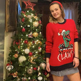 Christmas Print O-Neck Long Sleeve