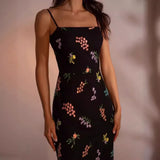 Temperament Lady Net Cloth Embroidered Sling