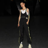 Casual Loose Jumpsuit For Women Adjustable Lace Up High Waist Jumpsuits Female Fashion Summer Clothing Style