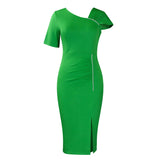 New Temperament Bag Hip Nails High-Waisted OL Tongle Pencil Dress African