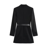 2025 New Women's Temperament Fashion Business With Belt Short Suit