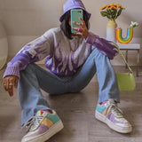 Pullover Women Flame Knitted Long Sleeve Sweaters Ladies Autumn Winter Harajuku Casual Oversized Jumper Loose Streetwear