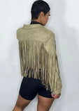Fashion Tassels Zipper Long Sleeve