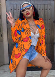 Print Turndown Collar Africa