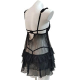 New Sexy Pajamas Women's Summer Small Breast Lace Mesh Seduction Belt Ice Ribbon