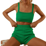 Straps Backless Sexy Top And Shorts Two Piece