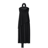Women's Dress 2025 New Fashion Tie With Neck Tectorge Mesh Wiggle