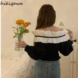 Blusas De Mujer Sexy Slash Neck Blouse for Women Temperament Tops Female Fashion Ruffles Slim Sweet Korean Blouses