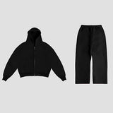 Simple Couple Fashion Hoodie Sweatshirt Solid Color 2207 Coat 2207-1