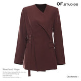 New Irregular Cut Heavy Chick Eyes Can Be Waist Suit Jacket Top