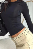 Sleeve T Shirt Women Slim Fit Pullovers T-shirts Spring Autumn Streetwear O Neck Female Basic Tee Y2k Clothes Crop