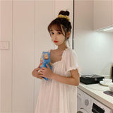 Women Fashion Pure Summer Sweet Soft Short Sleeve Mini Sleepshirts Chic Nighty for Ladies Princess Soft New
