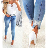 Women's Jeans Slim Fit Leg Length Butterfly Sticky Flower Beaded Denim Pencil Pants Fashion Sexy Hip Lift Trousers