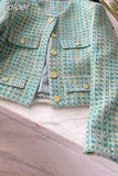 Women's Vintage Plaid Chic Elegant Office Streetwear Chic Casual Simple Business Long Sleeve Fashion Temperament Jacket