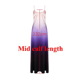 Purple Gradient Spaghetti Strap Maxi Dress-Outfit