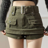 Denim Short Skirt Women Spring And Summer Retro Temperament A-Word Skirt High Waist Slim Slim Skinny Ass Skirt