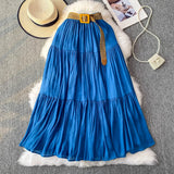 Half-Dress Women's Dress 2025 Summer Small In The Long Leisure High-Rise Display Thin Pendulum Ponve