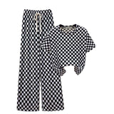 New Thousand Bird Elegant Women's Pants Set Fashion Slim Fit T-shirt Loose Trousers Two Piece Set Female