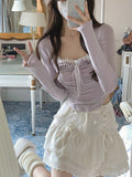 Elegant Blouse Women Casual Slim Y2k Crop Tops Female 2022 Autumn Long Sleeve Pure Color Korean Fashion Shirts