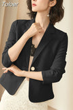 Spring Autumn Fashion Women's Long Sleeve Single Button Jacket Loose Casual Women Blazers Jackets Work Wear