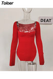 2023 new Autumn and Fit fashion women clothes cashmere sqaure collar full sleeves elastic high waist sexy pullover