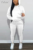Women's Sporty Tracksuit Autumn Winter Plush Warm Hooded Long Sleeve Hoodie and High Waist Sweatpant Matching Outfit 2 Piece