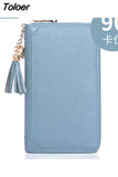 Women Credit ID Card Holder Case Extendable Business Bank Cards Bag Wallet Coin Purse Carteira Mujer