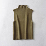 New Spring Style Simple And Slim Rib Knitted Blouse-Outfit
