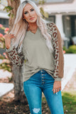 Waffle Knit Notched Neck