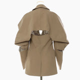 New Out-Shoulder Chain Design Irregular Suit Jacket