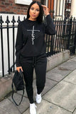 Print O-Neck Top and Pants Two Piece