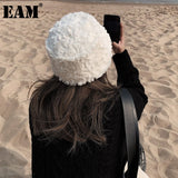 Women Black Soft Keep Warm Fishermen Hat New Round Dome Temperament Fashion Tide All-match Autumn Winter 2022