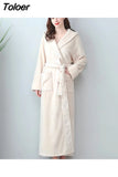 Winter Flannel Nightgown Plus Velvet Thick and Warm Couple Men Long Style Pajamas Ladies Cute and Comfortable