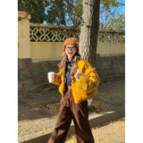 Suit Wearing Cotton Women's 2025 Early Winter New Loose Thin Cotton Coat Retro Brown