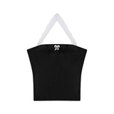 Lace Knit Cardigan Women's Summer Design French Bow Black Cardigan