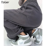 Autumn S-XXL Size Gray Baggy Sweatpants Women Winter Loose Women Sports Pants White Trousers Joggers Streetwear