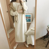Warm Sweater Women Dress Winter Long Sweaters Knitted Dresses Long Loose Maxi Oversize Lady Dresses Bodycon Robe