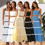 Toloer Summer New Simple Sexy Corrugated