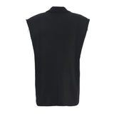 New Cowboy Splicing Colliding With Colored Shoulder Cotton Suit Sleeveless Vest Coat Female