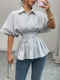 And Summer Fashion Striped Shirt Women's Summer New Casual Shirt