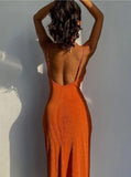 Sexy Straps Slit Long