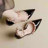 High Heels Women's Fine Heel 2025 New Cut Men's Dress Willow Pointed One-Word With Buckle Head