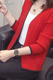 Knitted Cardigan Women 2023 Autumn Long Sleeve V Neck Women's Sweater Cardigan Female Open Stitch Pull Femme